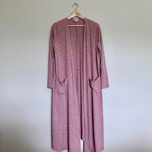 lularoe | heathered pink sarah duster